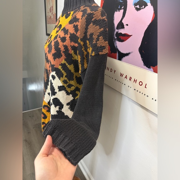 Vintage Leopard Print Sweater Dress - Picture 3 of 8